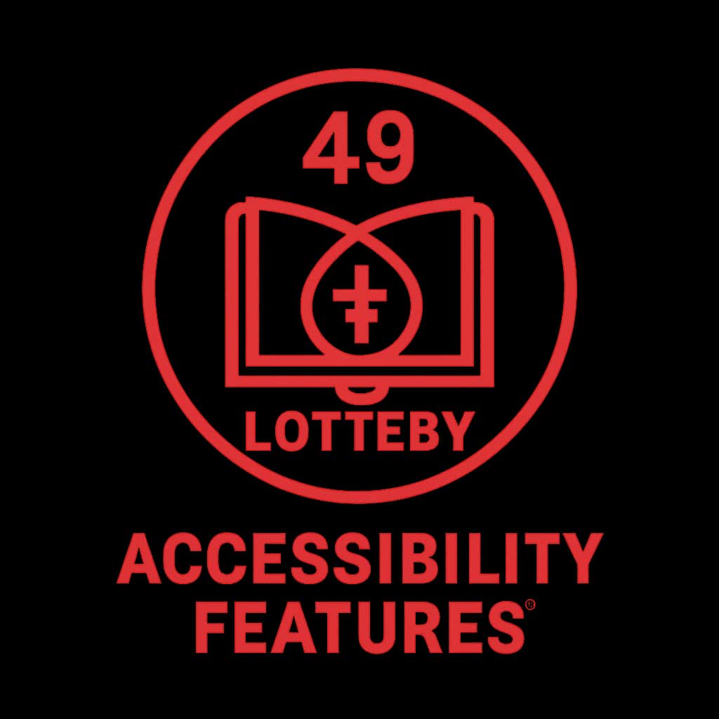 An icon symbolizing accessibility features for the 49 Lottery service.