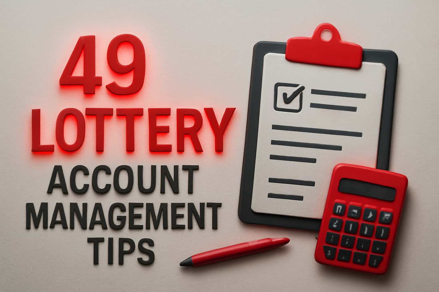 Informational scene illustrating the concept of 49 Lottery account management.