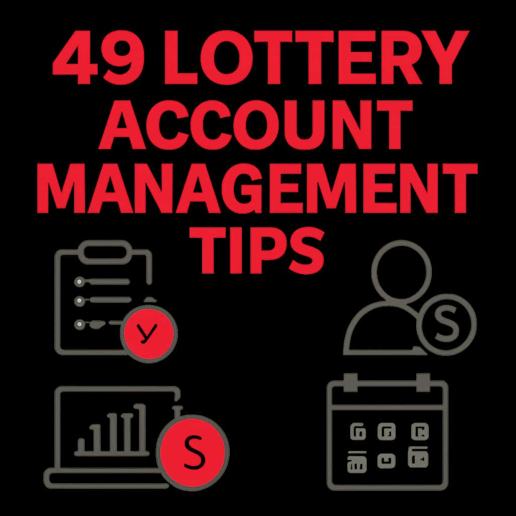 Diagram illustrating key aspects of 49 Lottery account management.