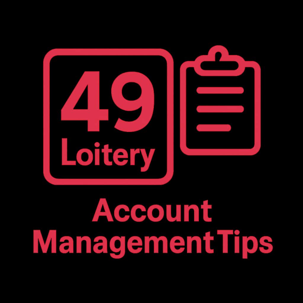 Icon representing 49 Lottery account management tips.