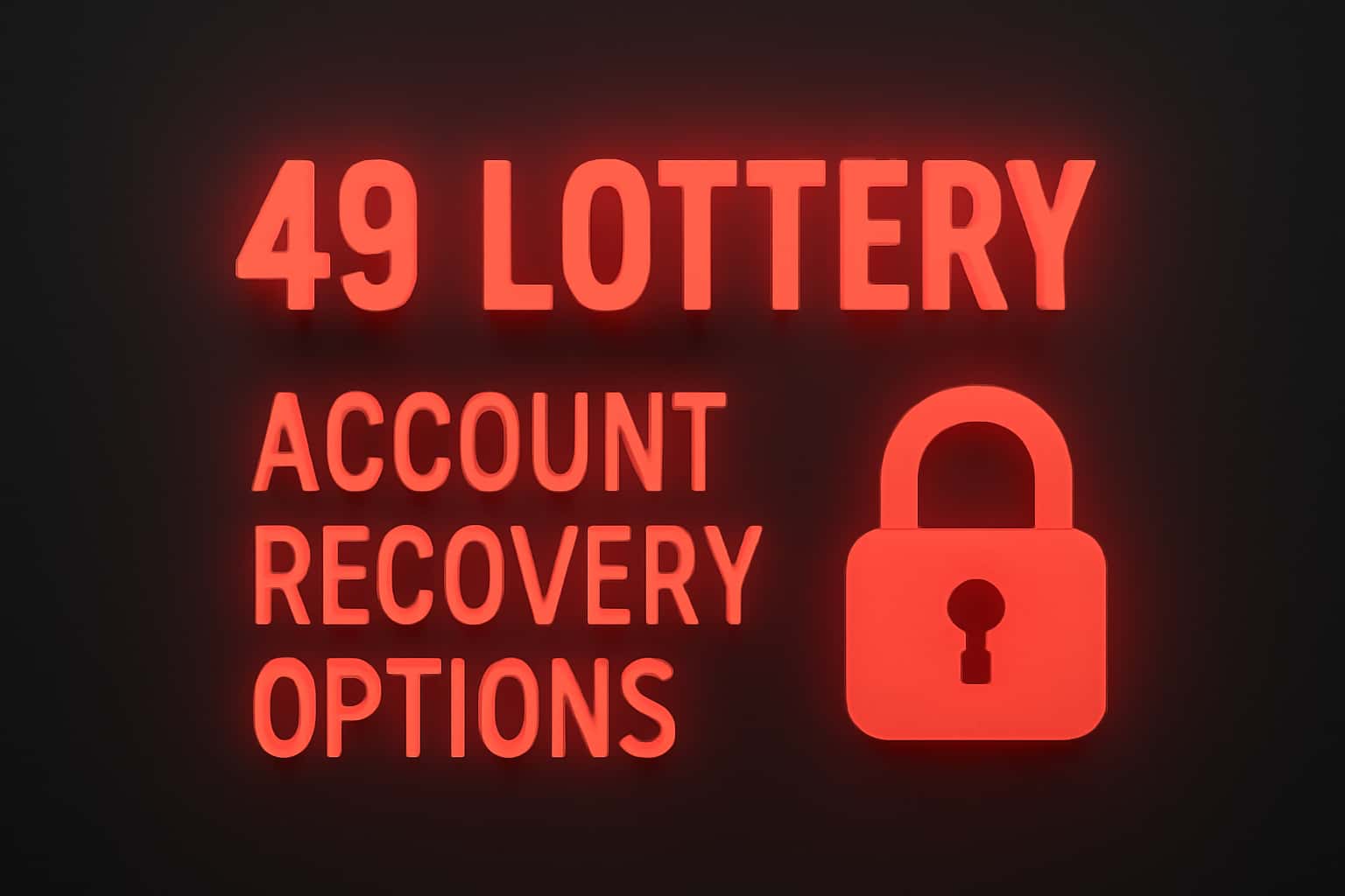 A neutral scene illustrating account recovery options for 49 Lottery.