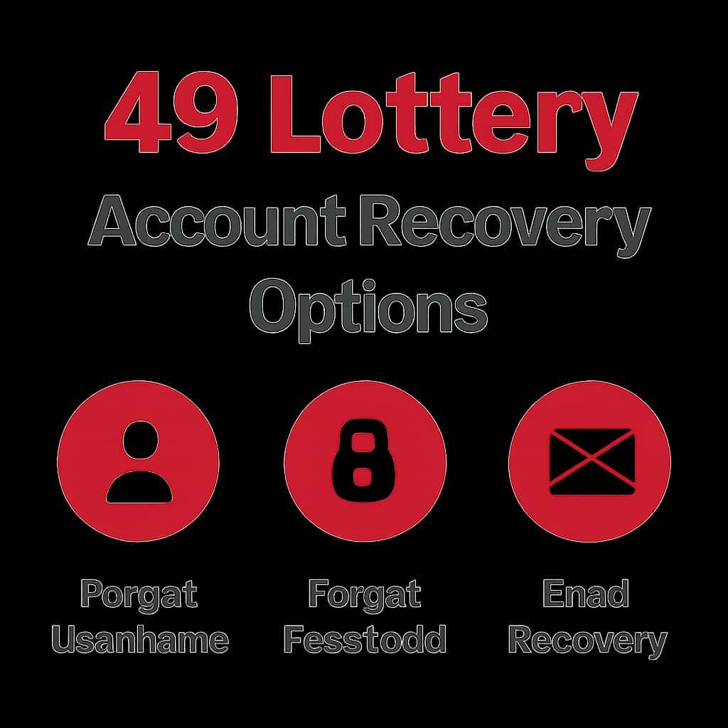 Diagram explaining recovery options for 49 Lottery accounts.