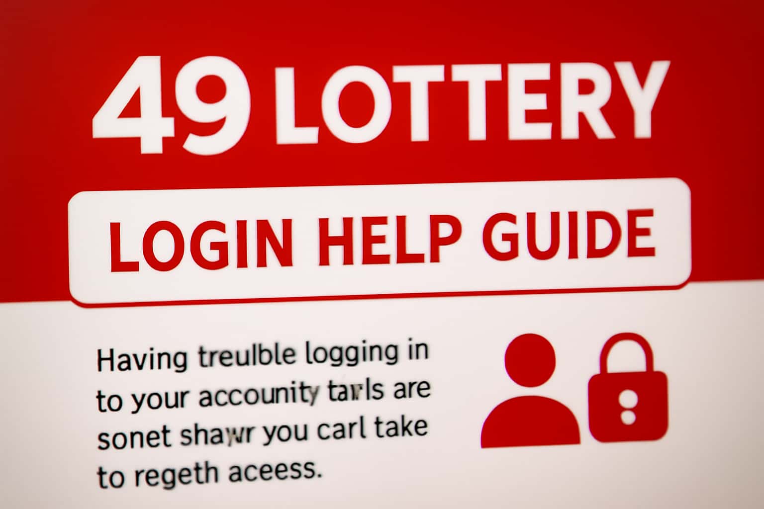 An informative scene depicting the 49 Lottery Login Help Guide.