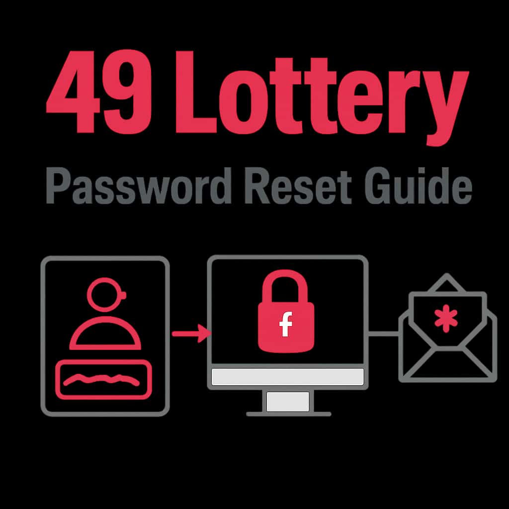 An educational diagram illustrating password reset for 49 Lottery.