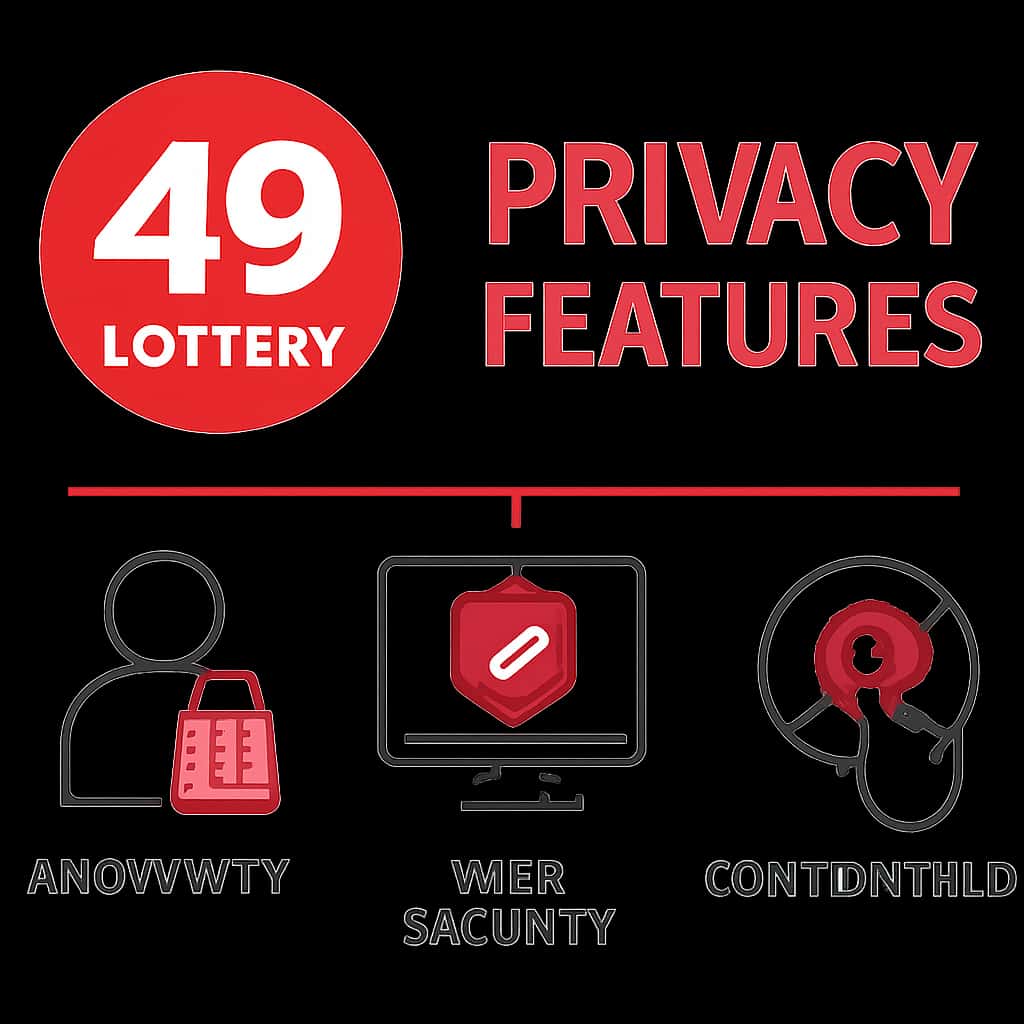 An educational illustration discussing the privacy features of 49 Lottery.
