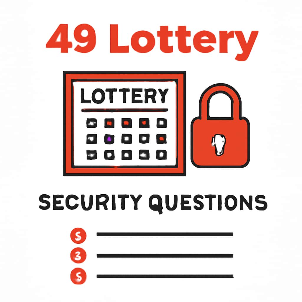 Diagram explaining 49 Lottery security questions.