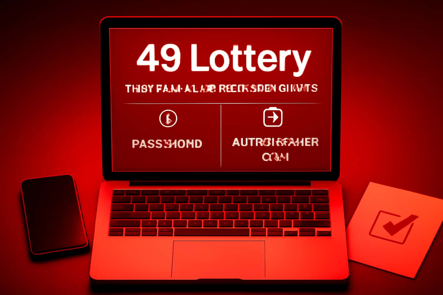 Illustration of 49 Lottery Two-Factor Authentication process with a focus on security and account protection.