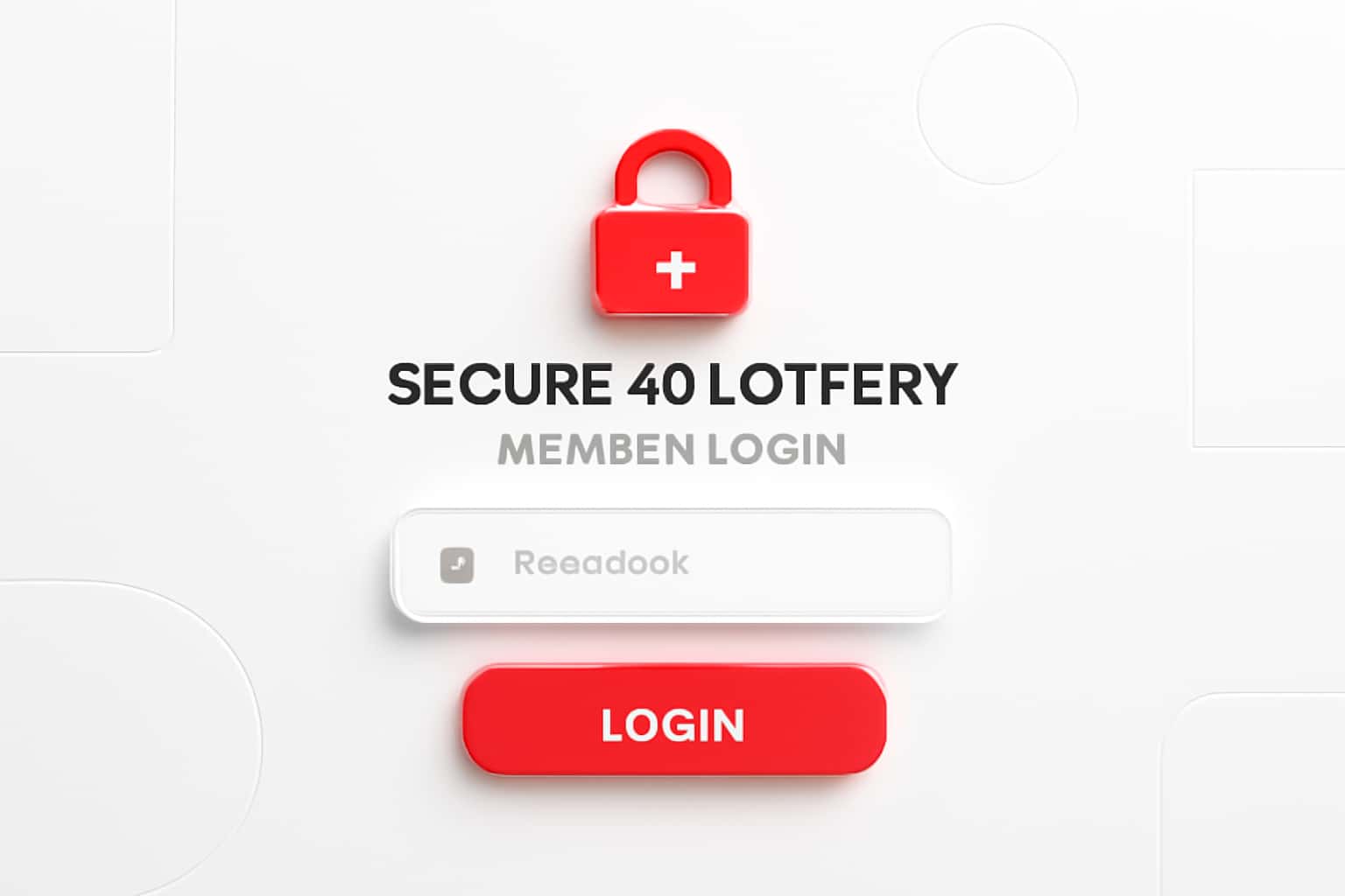 Secure 49 Lottery Member Login Interface