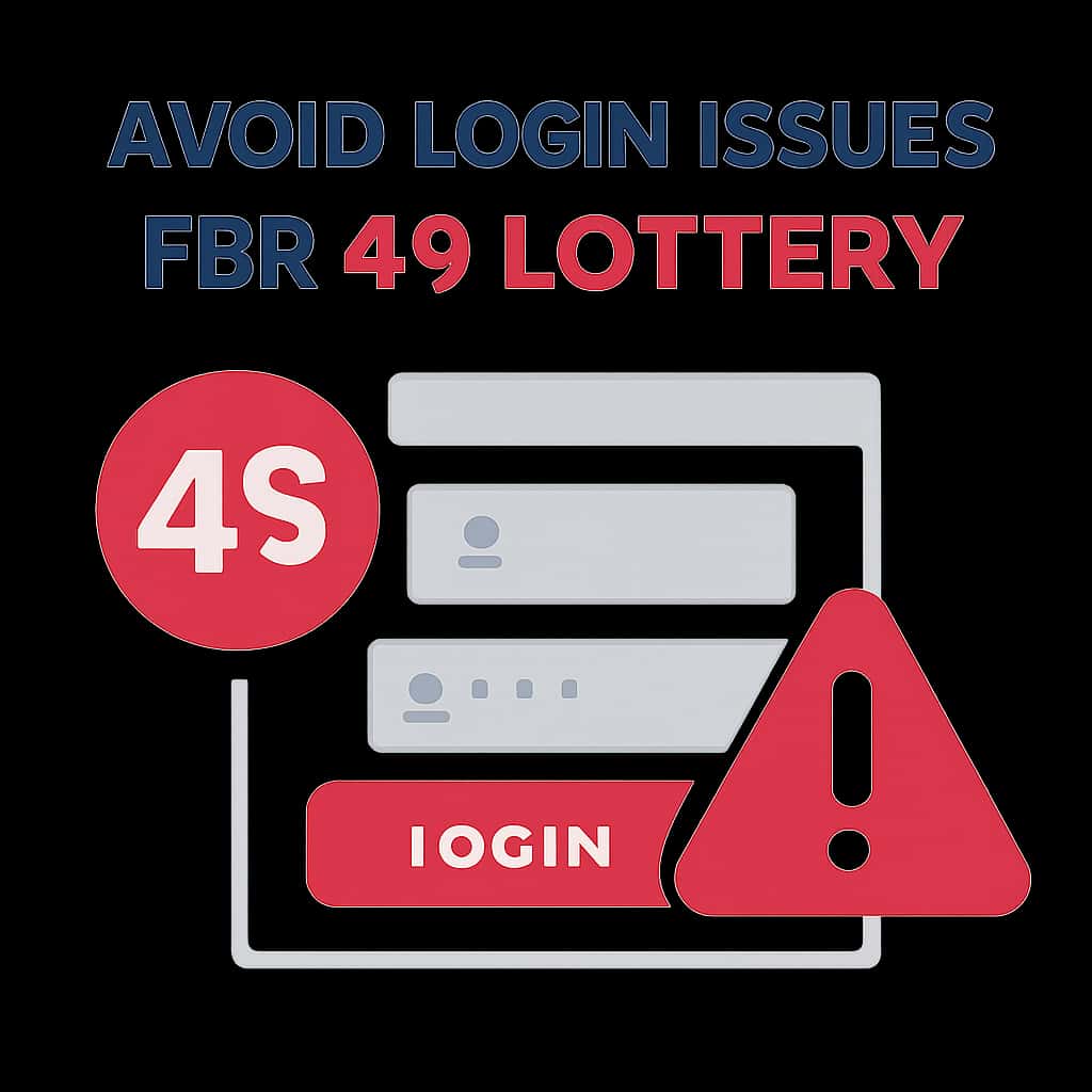 Diagram explaining login issues for 49 Lottery