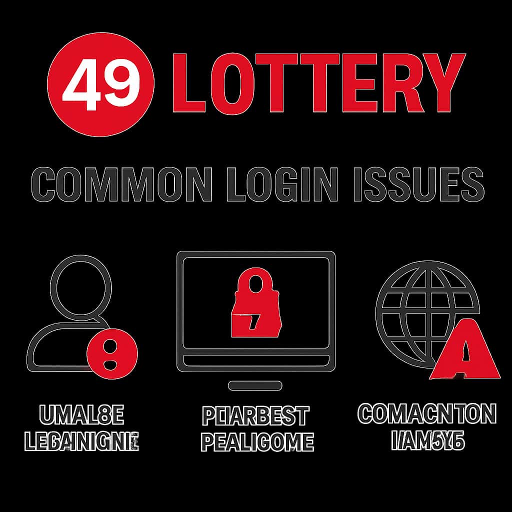 Diagram illustrating solutions to Common 49 Lottery Login Issues.