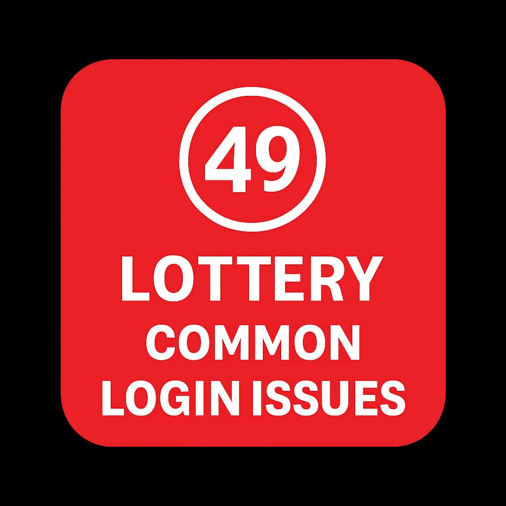 Badge representing Common 49 Lottery Login Issues.