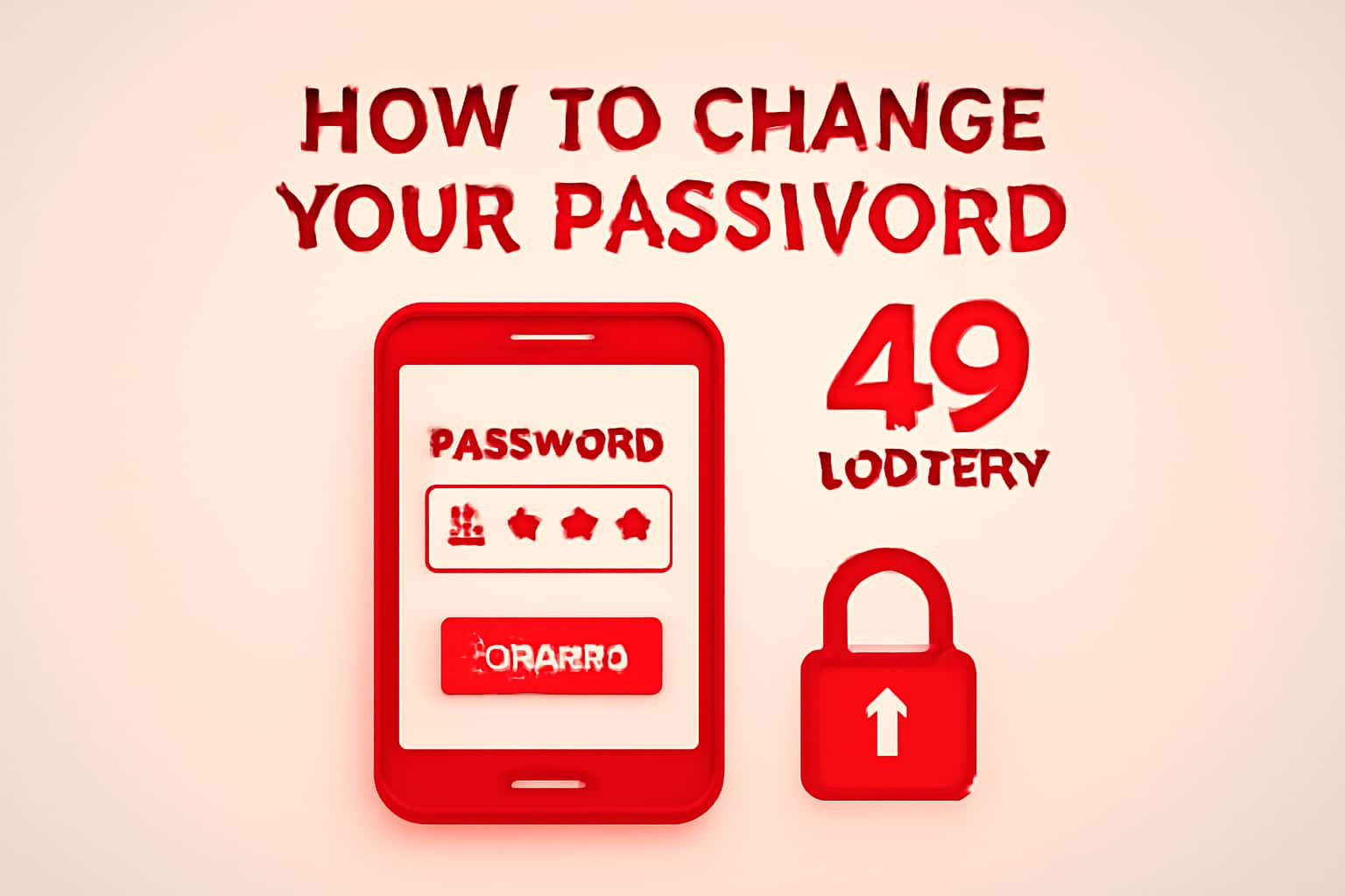 Informational graphic about changing the 49 Lottery password.