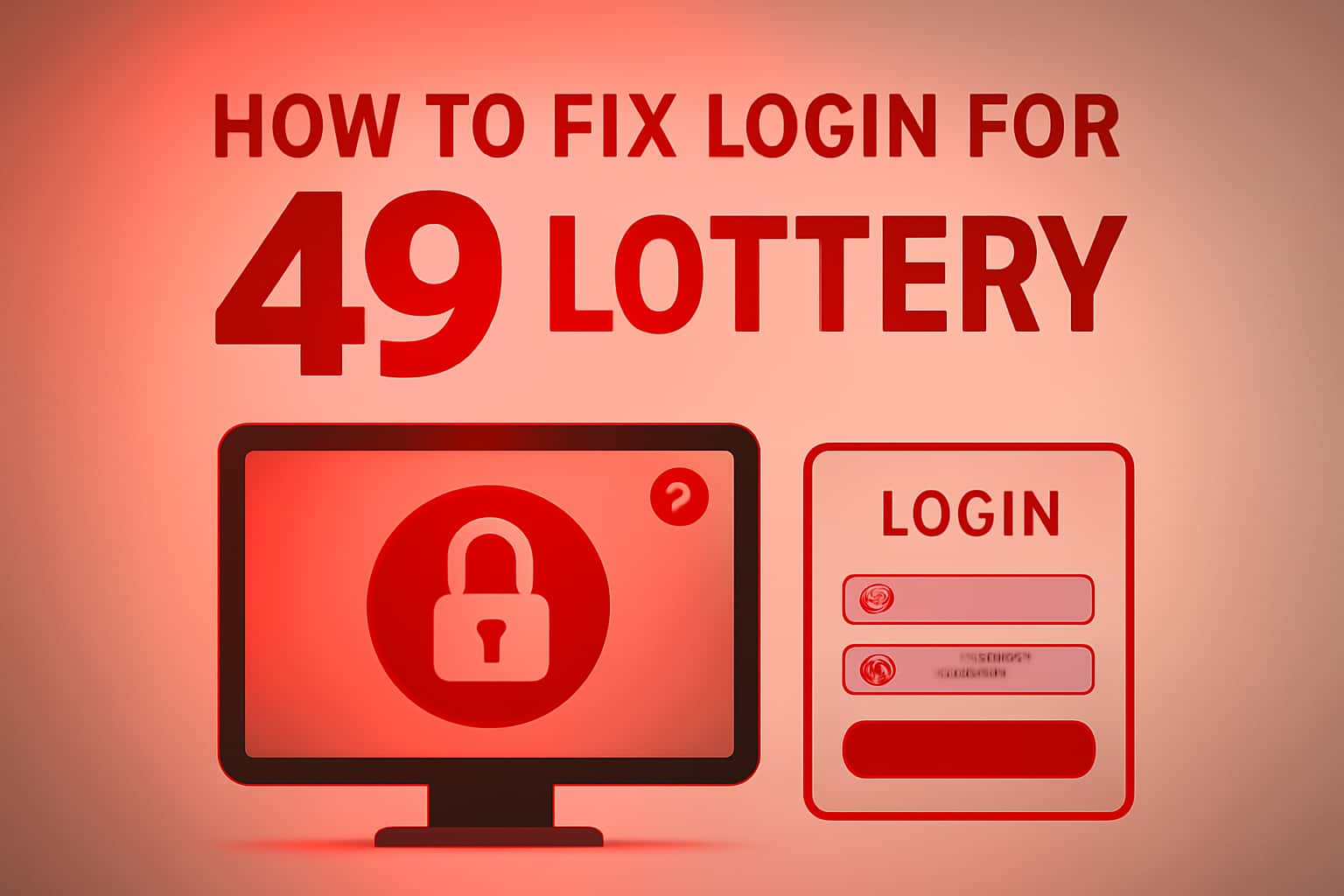 An illustrative guide on fixing login issues for 49 Lottery.