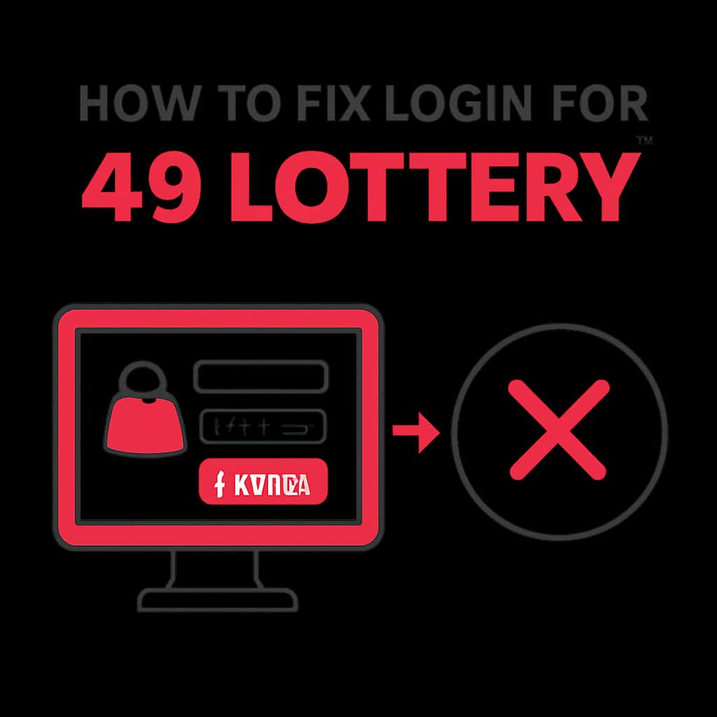 Diagram illustrating login solutions for 49 Lottery.