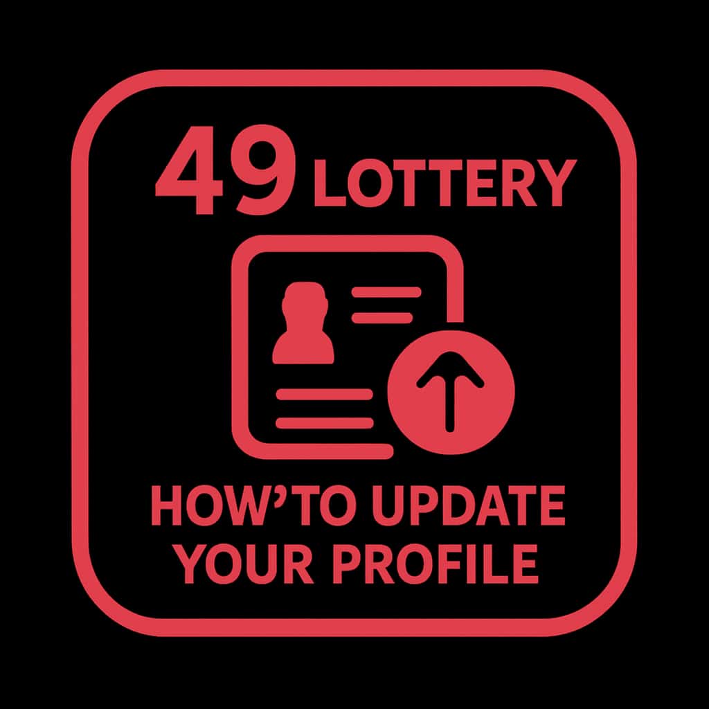 An icon representing guidance on updating a 49 Lottery profile