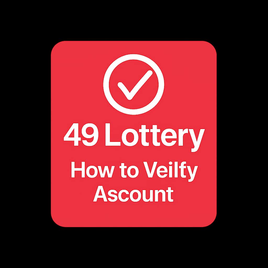 A professional badge symbolizing the guide on verifying a 49 Lottery account.